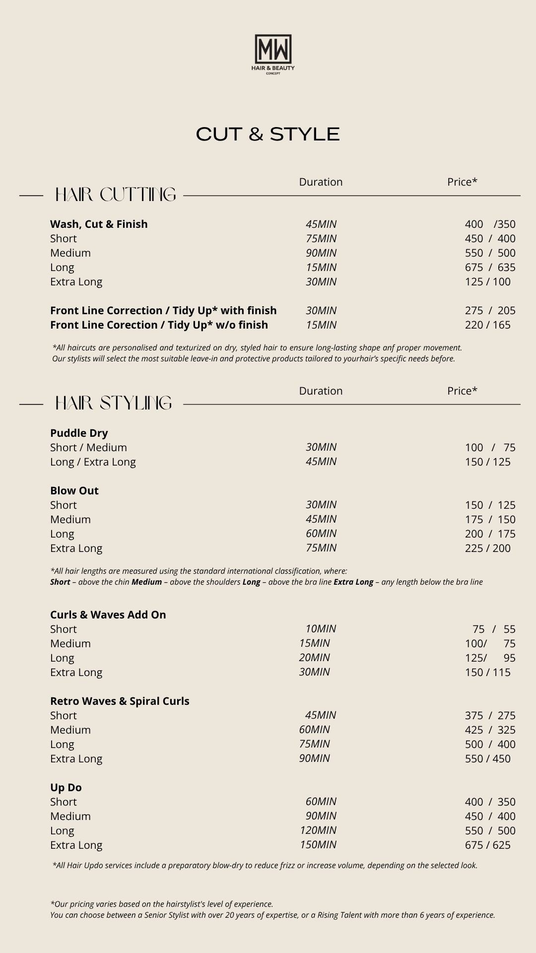 MW hair & beauty concept Beauty salon in Dubai, United Arab Emirates