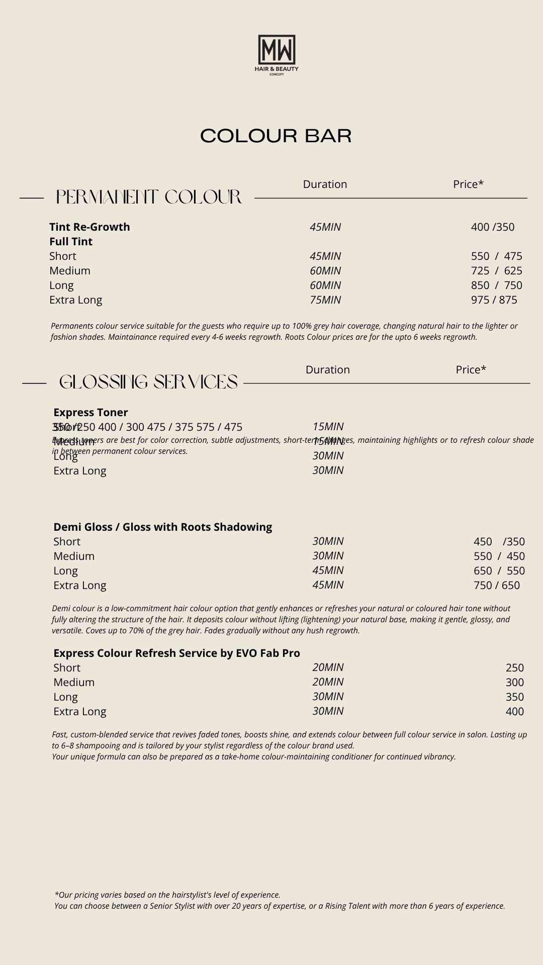 MW hair & beauty concept Beauty salon in Dubai, United Arab Emirates