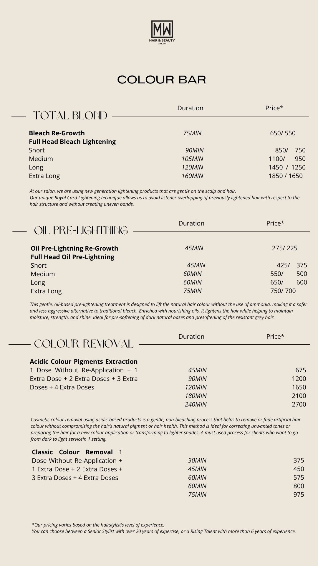 MW hair & beauty concept Beauty salon in Dubai, United Arab Emirates