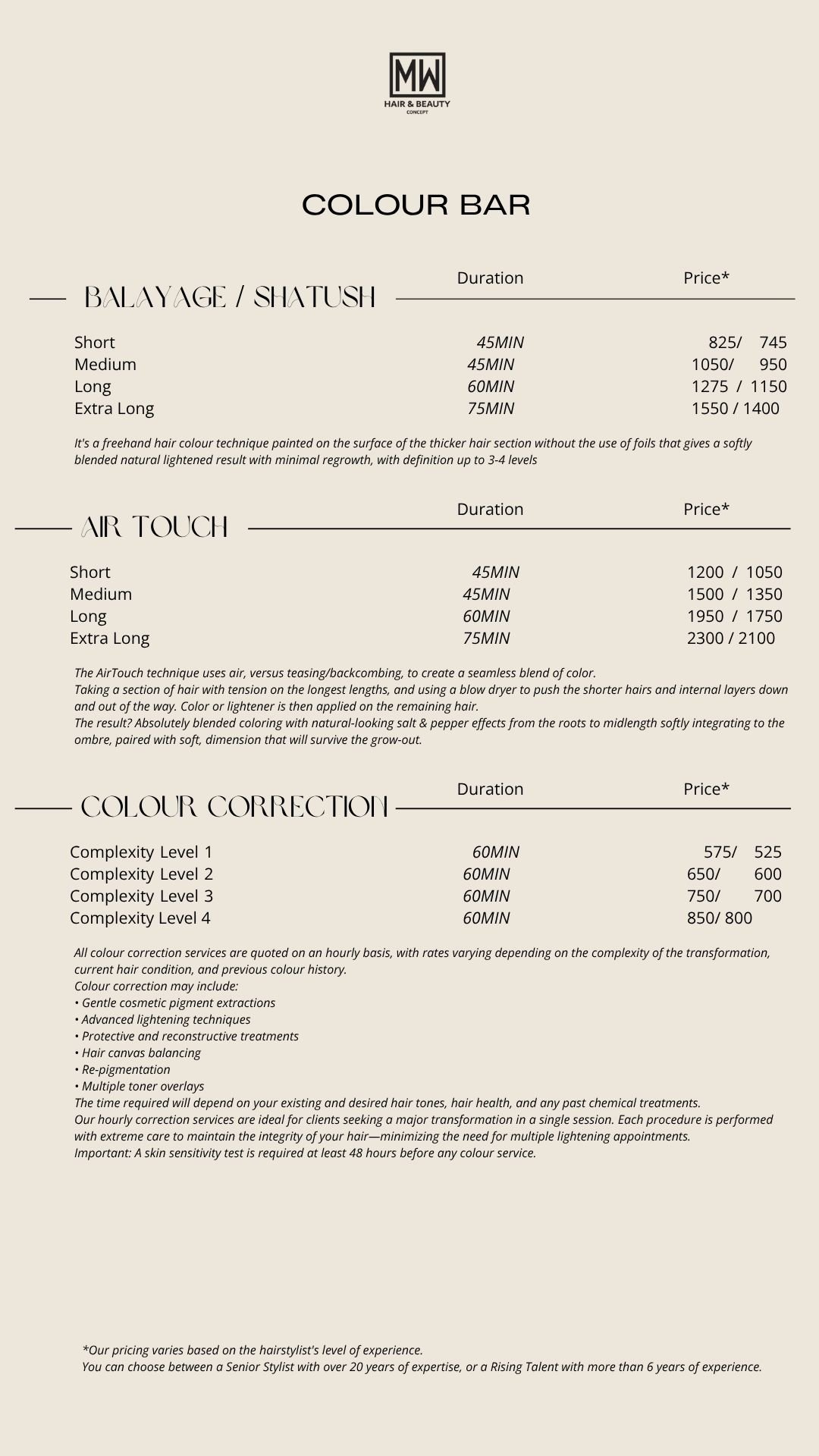 MW hair & beauty concept Beauty salon in Dubai, United Arab Emirates