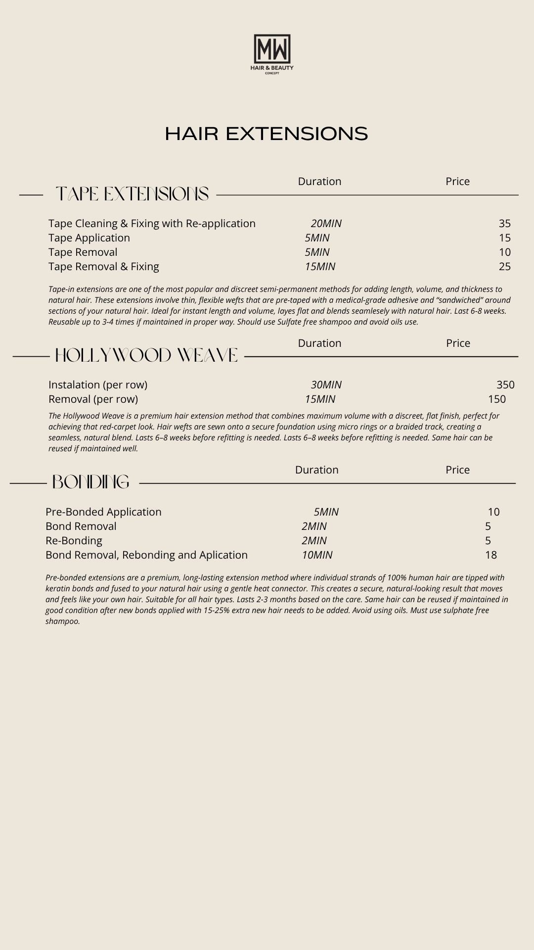 MW hair & beauty concept Beauty salon in Dubai, United Arab Emirates